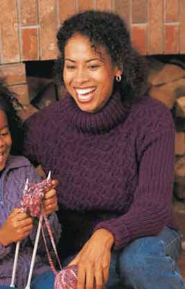 Cables And Ribs Sweater in Patons Astra