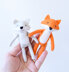 Stuffed miniature fox and wolf