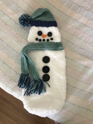 Newborn Snowman Hat, Scarf, and Cocoon