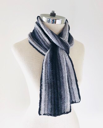 Classic Crochet Ribbed Scarf