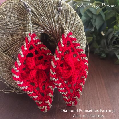 Diamond Poinsettias Earrings