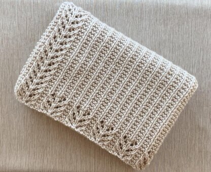 Baby Blanket with Lace Borders