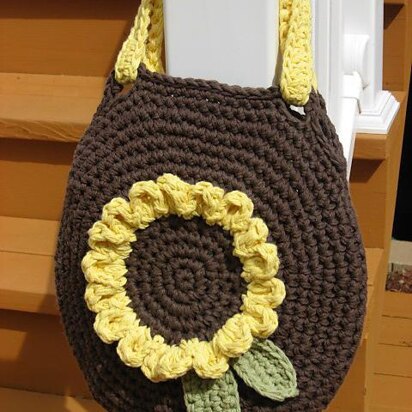 Sunflower Yoga Mat Bag Crochet Pattern Downloadable PDF 