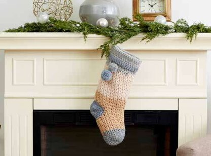 Popi Crochet Christmas Stocking in Bernat Pop! - Downloadable PDF