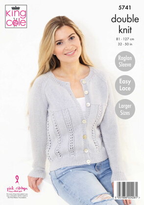 Cardigan and Sweater Knitted in King Cole Subtle Drifter DK - 5741 - Downloadable PDF