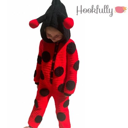 Ladybug kids onesie pyjamas