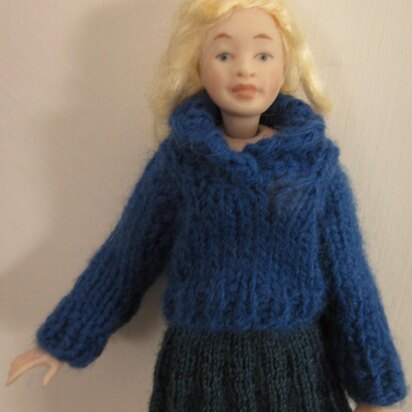 1:12th scale Ladies chunky jumper