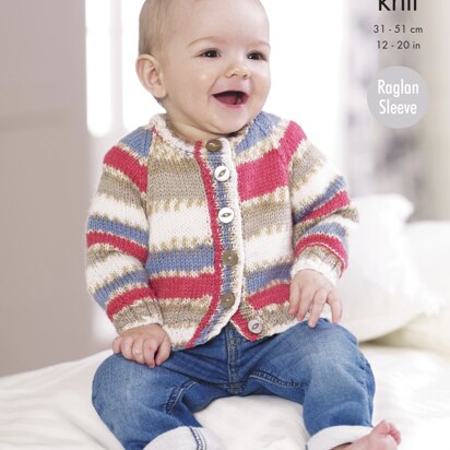 Cardigans & Sweaters in King Cole Comfort DK & Comfort Prints DK - 4620 - Downloadable PDF