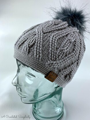 Diamonds & Twists Cabled Beanie