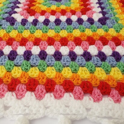 Rainbow Granny Square Baby Blanket