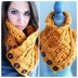 Twisted Button Up Bulky Cowl