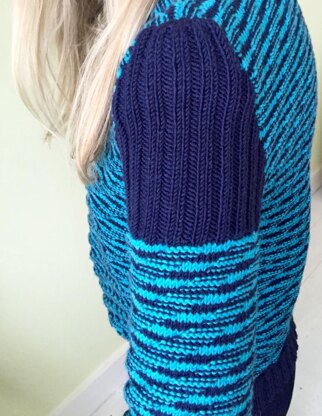 Diagonal Rib Sweater