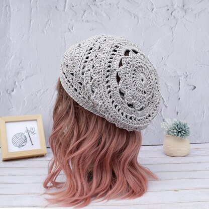 Slouchy Mandala Lace Hat