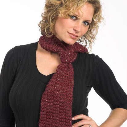 1 Hank Scarf in Plymouth Encore Chunky Tweed - F256 - PDF