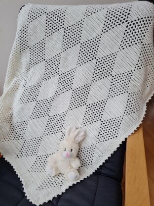 Diamond Checkers Filet Blanket