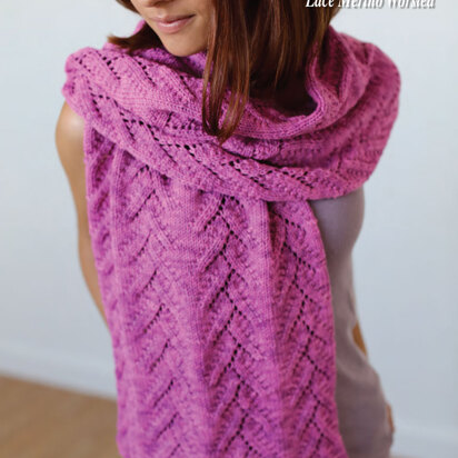 Wrap in Ella Rae Lace Merino Worsted - ER9-01 - Downloadable PDF
