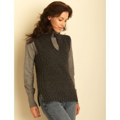 Cable Vest in Bernat Super Value