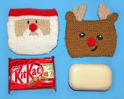 Christmas Santa and Reindeer Kit Kat / Soap Cover