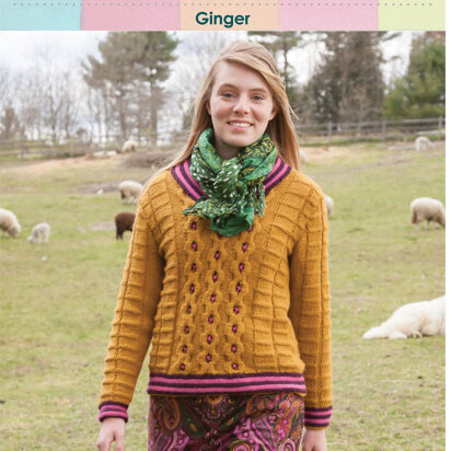 Ginger Pullover in Classic Elite Yarns Color By Kristin - Downloadable PDF