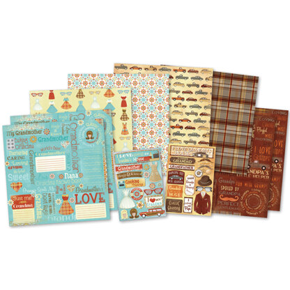 Karen Foster Scrapbook Page Kit 12"X12" - Classic Grandparents