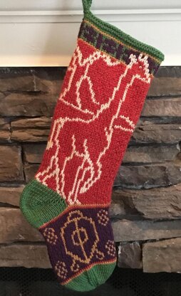 Christmas Giraffe Stocking