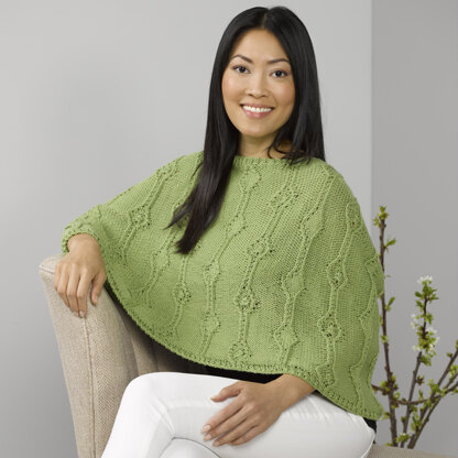 930 Citron - Poncho Knitting Pattern for Women in Valley Yarns Goshen