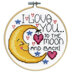 Design Works Moon Cross Stitch Kit - 4in Round