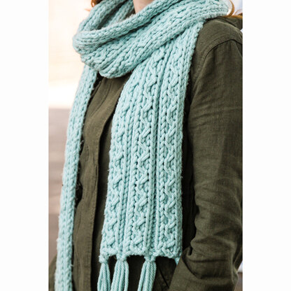 754 Ziggy Scarf - Knitting Pattern for Men and Women in Valley Yarns Valley Superwash Super Bulky