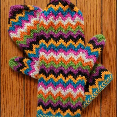 Chevron Love Mittens