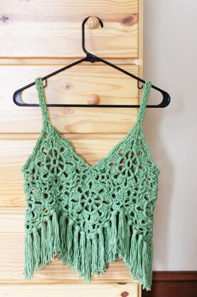 Sage Lace Crop