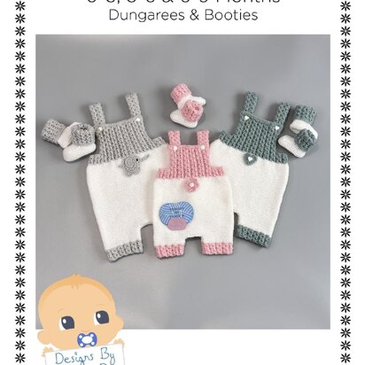 Jay Baby Dungarees knitting pattern 0-9mths