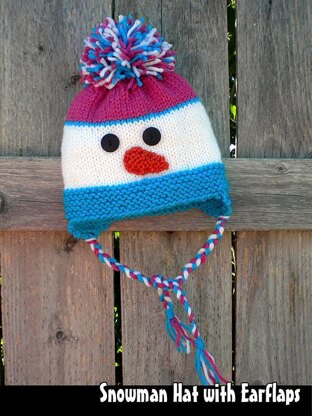 Snowman Hat with Earflaps