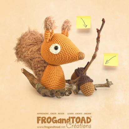 CHIBI Squirrel & Acorns / Ecureuil & Glands - Amigurumi Crochet - FROGandTOAD Créations