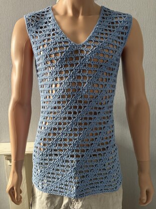 Barber's Pole Mesh Tank Top