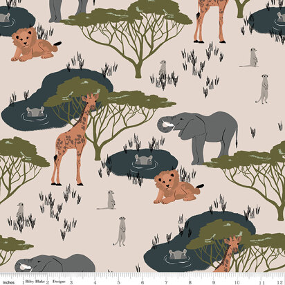 Riley Blake The Waterhole - Jungle (Natural)