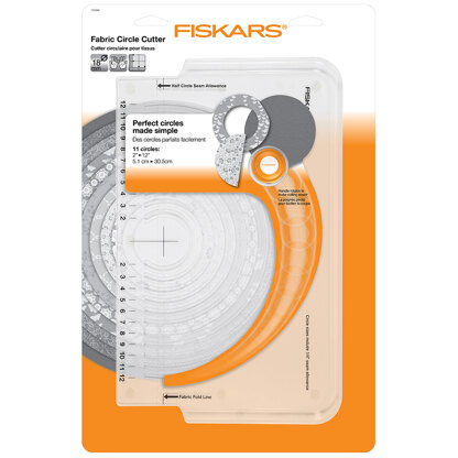 NEW FISKARS FABRIC CIRCLE CUTTER WITH ROTATING HANDLE 2 TO 12 DIAMETER