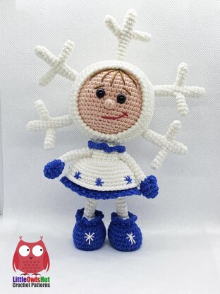 317 Girl doll in a Snowflake outfit