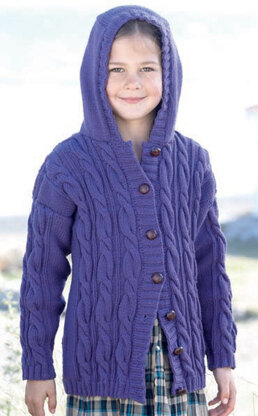 Hooded Cardigan in Sirdar Wash 'n' Wear Double Crepe DK - 2422 - Downloadable PDF