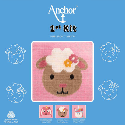 Anchor 1st Kit - Smiling Lamb Needlepoint Kit