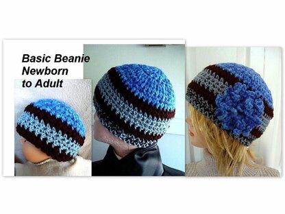 586 Unisex Basic Beanie Hat, baby to adult, boy hat