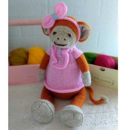 Arisha monkey knitting pattern.Knitted doll patterns, Animal knitting patterns