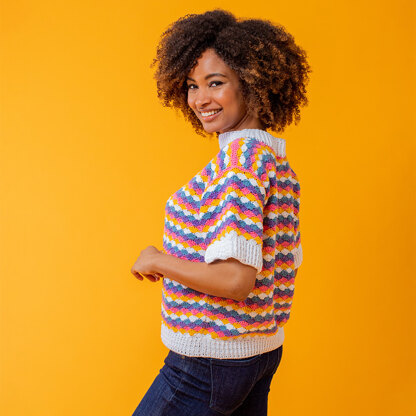 Shell Stitch Tee - Free Top Crochet Pattern for Women in Paintbox Yarns Cotton DK