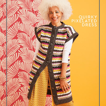 Quirky Pixellate Dress - Free Crochet Pattern For Women in Paintbox Yarns Simply Aran