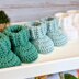 Ridged Cuff Baby Booties