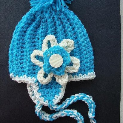 Crochet Ear Flap Hat - Beginner Level #218