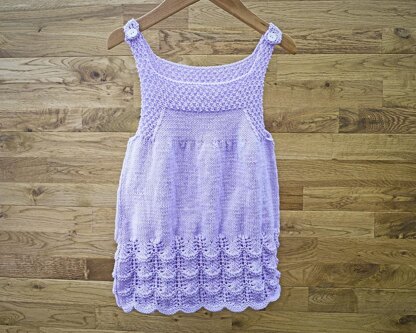 P136 Wavy Edged Pinafore Dress