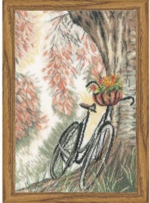 Lanarte Bike & Flower Cross Stitch Kit - PN-0171414