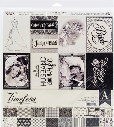 Authentique Paper Authentique Collection Kit 12"X12" - Timeless