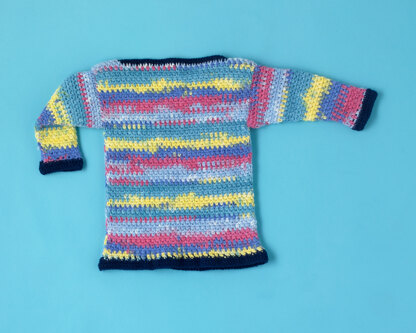 Moss Jumper - Free Crochet Pattern For Babies in Paintbox Yarns Baby DK Prints by Paintbox Yarns