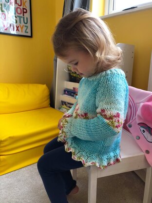 Pretty sweater in chunky wool